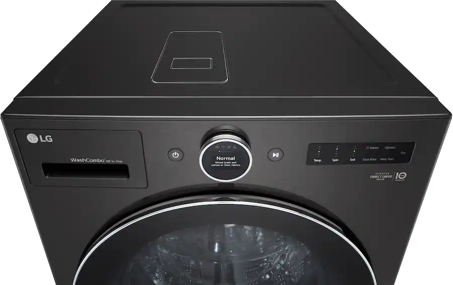 LG - 5.0 Cu. Ft. HE Smart Mega Capacity All-in-One Electric Washer/Dryer WashCombo with Steam and Ventless Inverter Heat Pump - Black Steel