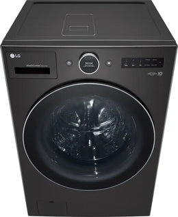 LG - 5.0 Cu. Ft. HE Smart Mega Capacity All-in-One Electric Washer/Dryer WashCombo with Steam and Ventless Inverter Heat Pump - Black Steel