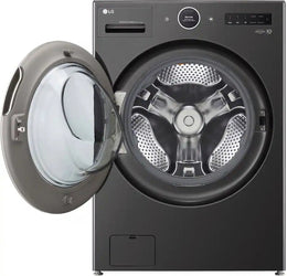 LG - 5.0 Cu. Ft. HE Smart Mega Capacity All-in-One Electric Washer/Dryer WashCombo with Steam and Ventless Inverter Heat Pump - Black Steel