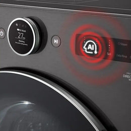 LG - 5.0 Cu. Ft. HE Smart Mega Capacity All-in-One Electric Washer/Dryer WashCombo with Steam and Ventless Inverter Heat Pump - Black Steel