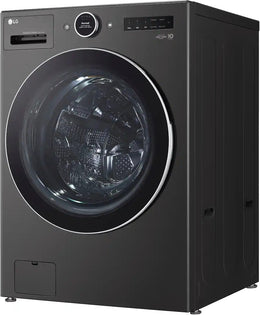 LG - 5.0 Cu. Ft. HE Smart Mega Capacity All-in-One Electric Washer/Dryer WashCombo with Steam and Ventless Inverter Heat Pump - Black Steel