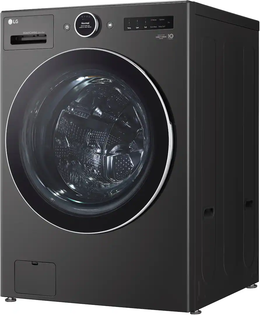 LG - 5.0 Cu. Ft. HE Smart Mega Capacity All-in-One Electric Washer/Dryer WashCombo with Steam and Ventless Inverter Heat Pump - Black Steel