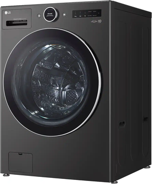 LG - 5.0 Cu. Ft. HE Smart Mega Capacity All-in-One Electric Washer/Dryer WashCombo with Steam and Ventless Inverter Heat Pump - Black Steel