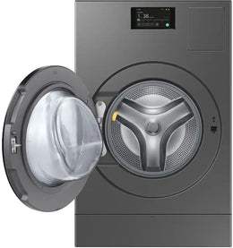 Samsung - 5.3 cu. ft. Bespoke AI Ventless Smart All-In-One Front Load Washer/Electric Dryer Combo with Ventless Heat Pump - Dark Steel