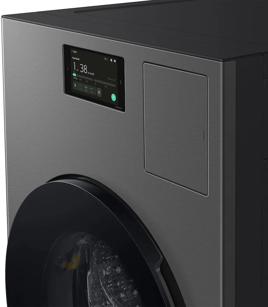 Samsung - 5.3 cu. ft. Bespoke AI Ventless Smart All-In-One Front Load Washer/Electric Dryer Combo with Ventless Heat Pump - Dark Steel