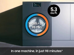 Samsung - 5.3 cu. ft. Bespoke AI Ventless Smart All-In-One Front Load Washer/Electric Dryer Combo with Ventless Heat Pump - Dark Steel