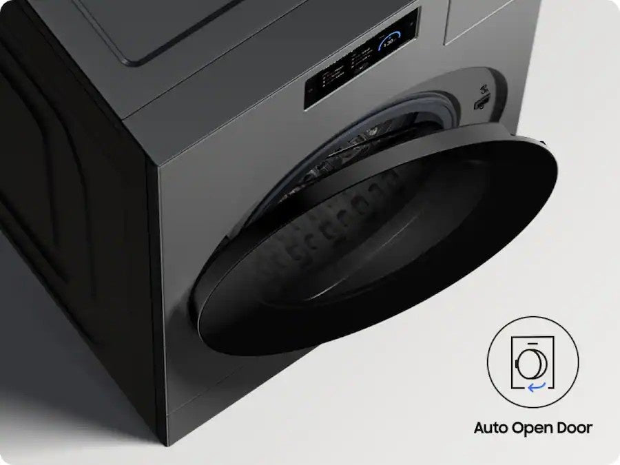 Samsung - 5.3 cu. ft. Bespoke AI Ventless Smart All-In-One Front Load Washer/Electric Dryer Combo with Ventless Heat Pump - Dark Steel
