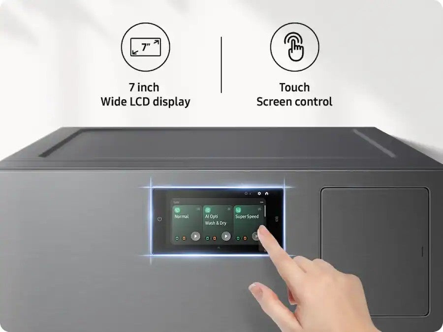 Samsung - 5.3 cu. ft. Bespoke AI Ventless Smart All-In-One Front Load Washer/Electric Dryer Combo with Ventless Heat Pump - Dark Steel