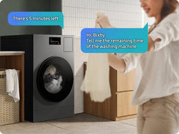Samsung - 5.3 cu. ft. Bespoke AI Ventless Smart All-In-One Front Load Washer/Electric Dryer Combo with Ventless Heat Pump - Dark Steel