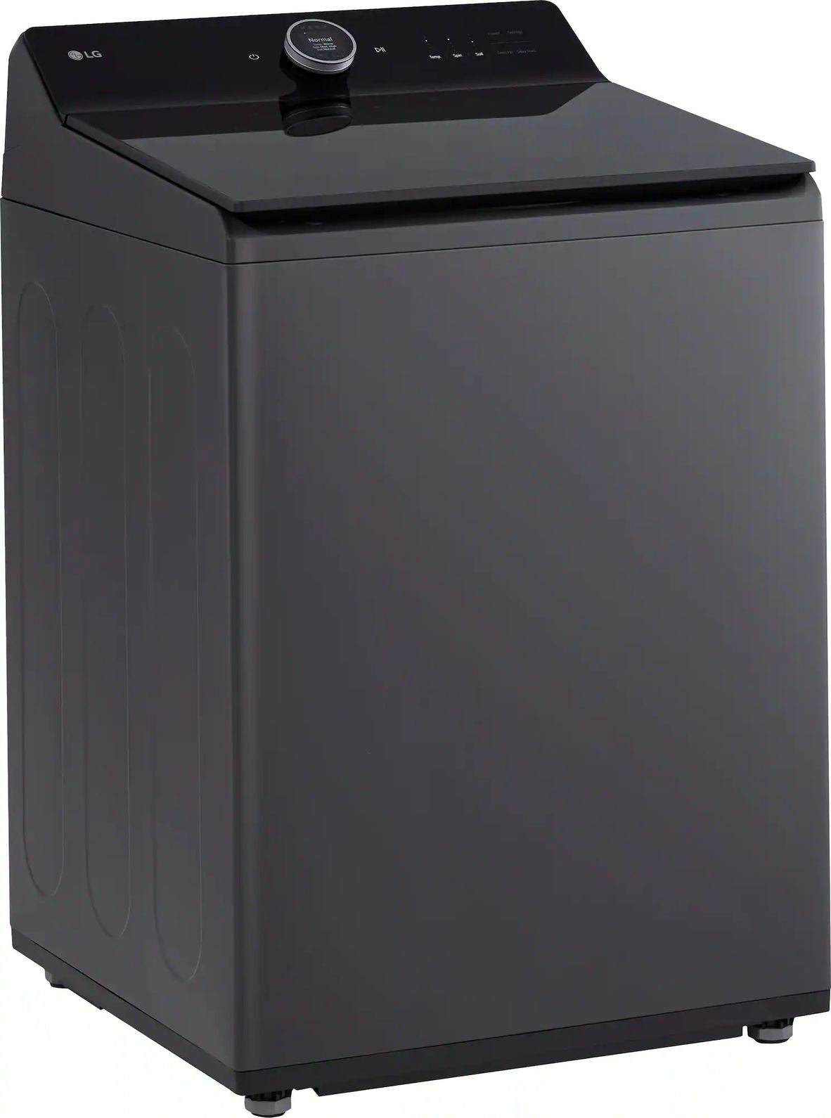 Package - LG - 5.5 Cu. Ft. High Efficiency Smart Top Load Washer with EasyUnload and 7.3 Cu. Ft. Smart Electric Dryer with Steam and EasyLoad Door - Matte Black