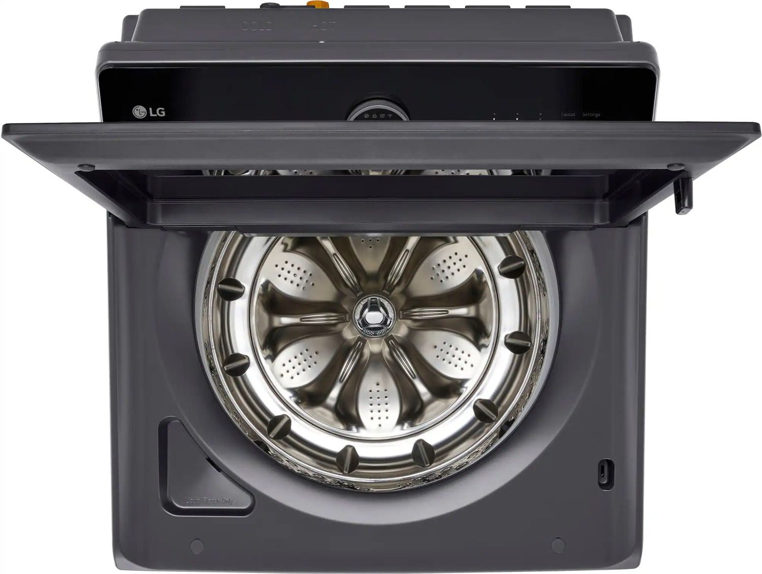 Package - LG - 5.5 Cu. Ft. High Efficiency Smart Top Load Washer with EasyUnload and 7.3 Cu. Ft. Smart Electric Dryer with Steam and EasyLoad Door - Matte Black