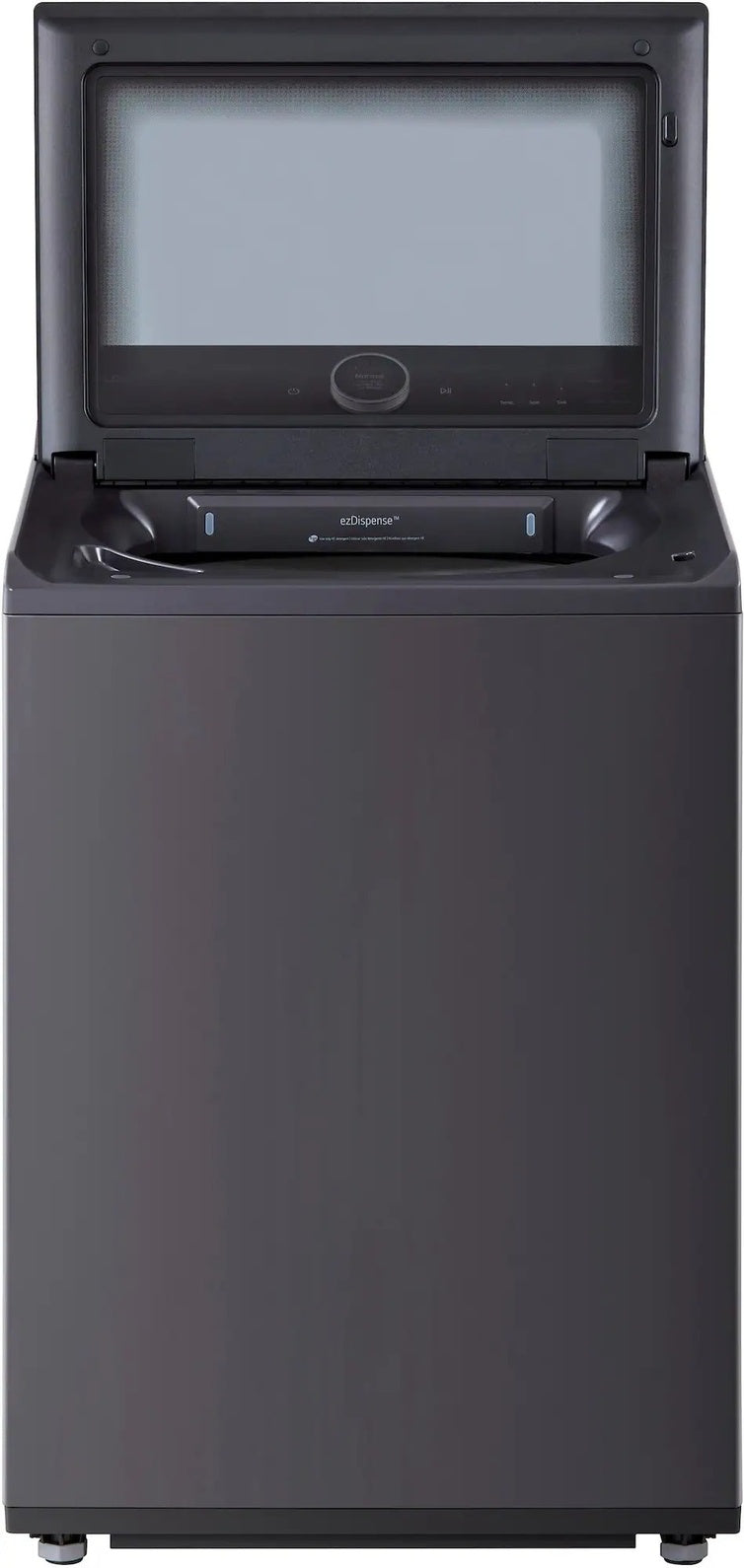 Package - LG - 5.5 Cu. Ft. High Efficiency Smart Top Load Washer with EasyUnload and 7.3 Cu. Ft. Smart Electric Dryer with Steam and EasyLoad Door - Matte Black