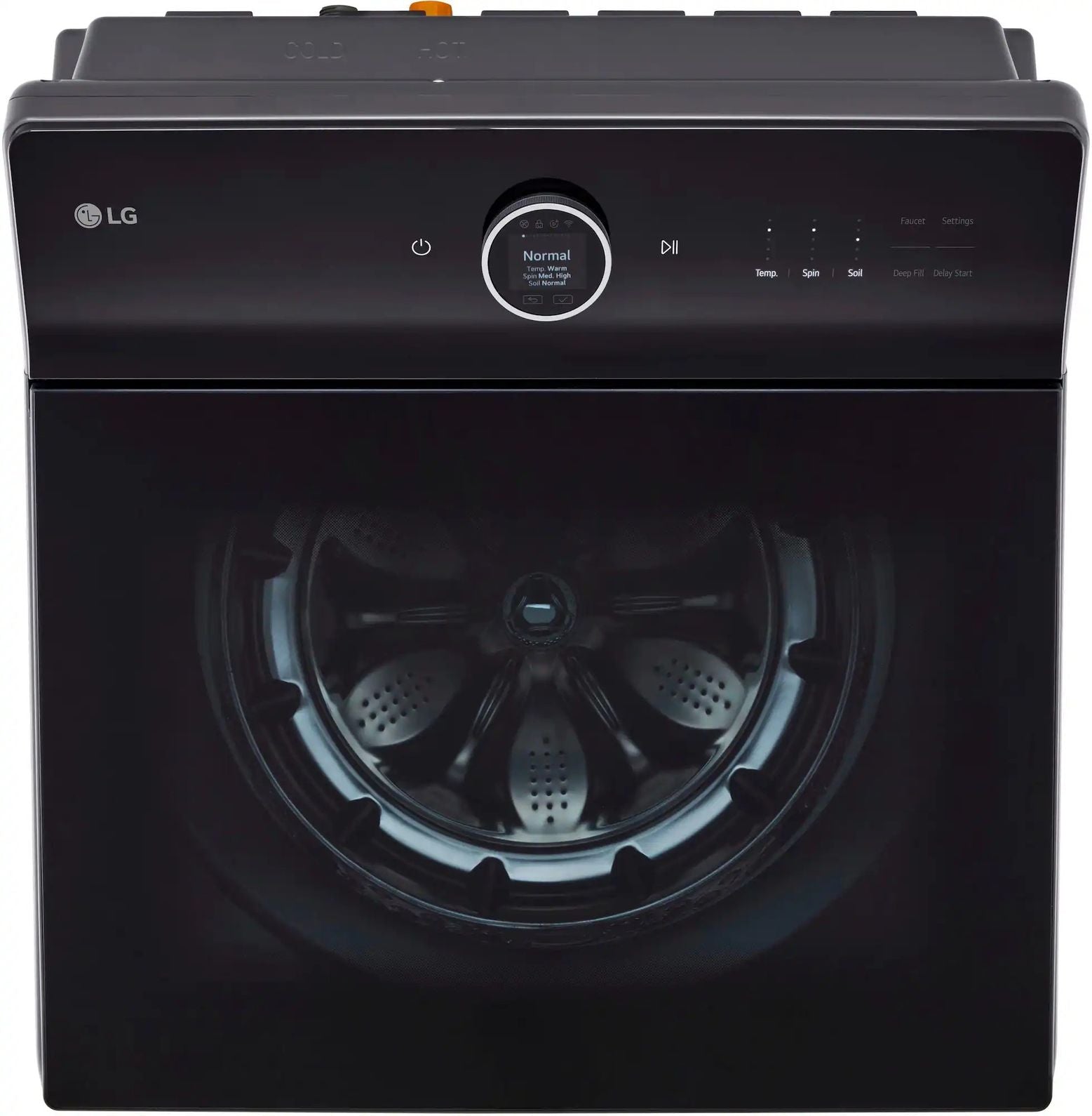 Package - LG - 5.5 Cu. Ft. High Efficiency Smart Top Load Washer with EasyUnload and 7.3 Cu. Ft. Smart Electric Dryer with Steam and EasyLoad Door - Matte Black
