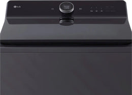 Package - LG - 5.5 Cu. Ft. High Efficiency Smart Top Load Washer with EasyUnload and 7.3 Cu. Ft. Smart Electric Dryer with Steam and EasyLoad Door - Matte Black