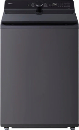 Package - LG - 5.5 Cu. Ft. High Efficiency Smart Top Load Washer with EasyUnload and 7.3 Cu. Ft. Smart Electric Dryer with EasyLoad Door - Matte Black