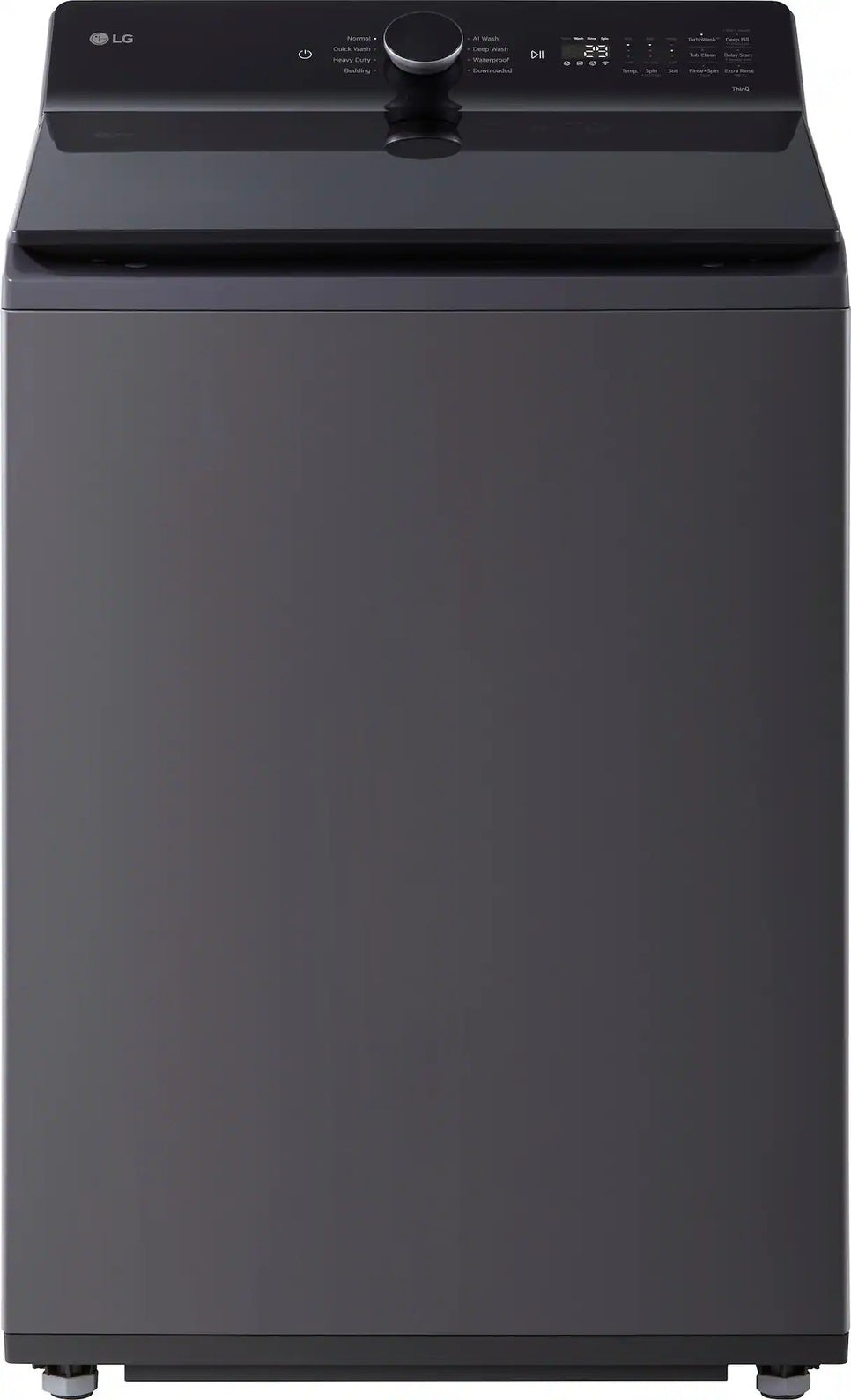 Package - LG - 5.5 Cu. Ft. High Efficiency Smart Top Load Washer with EasyUnload and 7.3 Cu. Ft. Smart Electric Dryer with EasyLoad Door - Matte Black