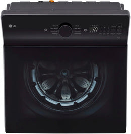 Package - LG - 5.5 Cu. Ft. High Efficiency Smart Top Load Washer with EasyUnload and 7.3 Cu. Ft. Smart Electric Dryer with EasyLoad Door - Matte Black
