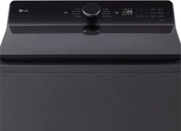 Package - LG - 5.5 Cu. Ft. High Efficiency Smart Top Load Washer with EasyUnload and 7.3 Cu. Ft. Smart Electric Dryer with EasyLoad Door - Matte Black