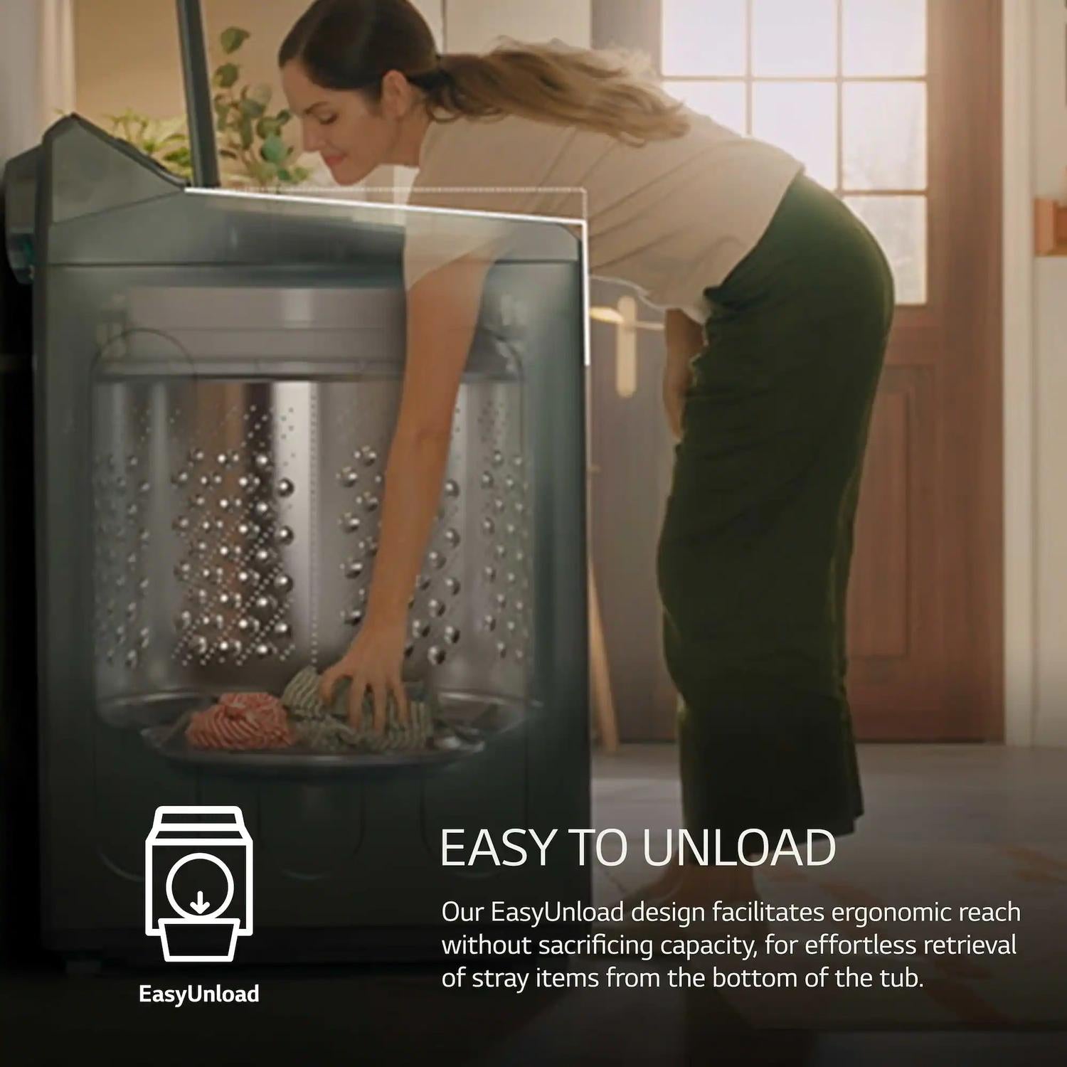 Package - LG - 5.5 Cu. Ft. High Efficiency Smart Top Load Washer with EasyUnload and 7.3 Cu. Ft. Smart Electric Dryer with EasyLoad Door - Matte Black