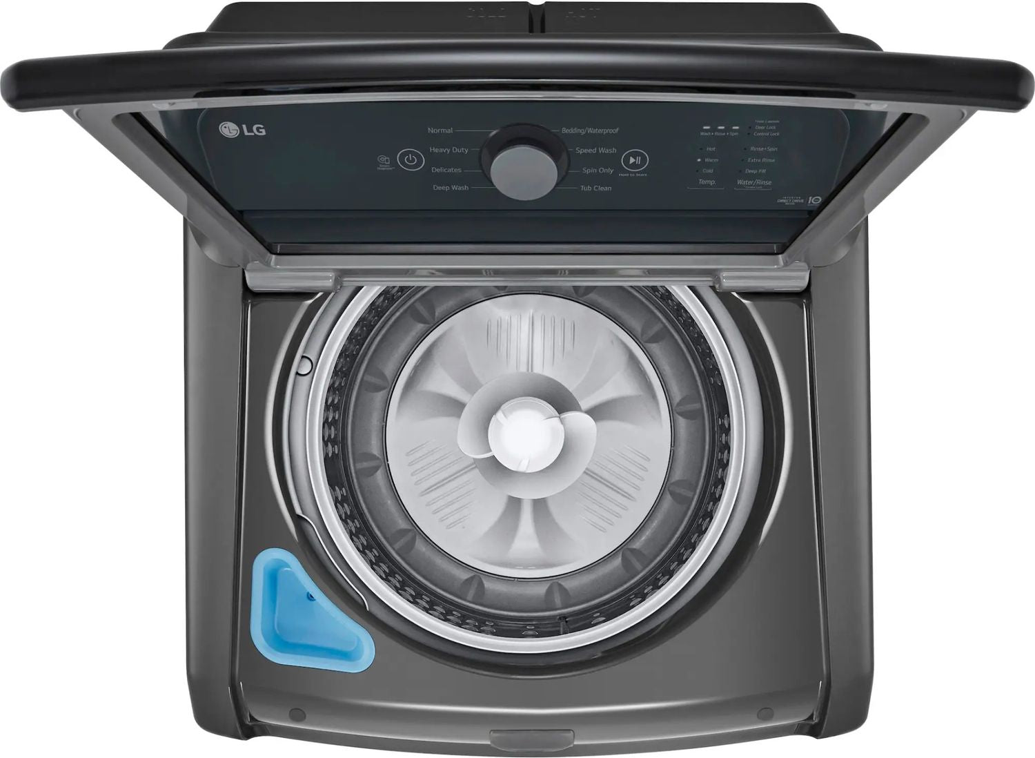 Package - LG - 4.1 Cu. Ft. High-Efficiency Top Load Washer with TurboDrum Technology and 7.3 Cu. Ft. Electric Dryer with Sensor Dry - Monochrome Grey