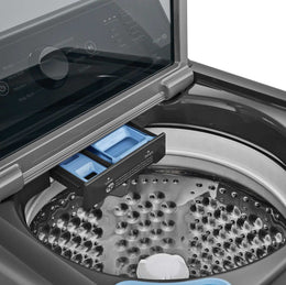 Package - LG - 4.1 Cu. Ft. High-Efficiency Top Load Washer with TurboDrum Technology and 7.3 Cu. Ft. Electric Dryer with Sensor Dry - Monochrome Grey