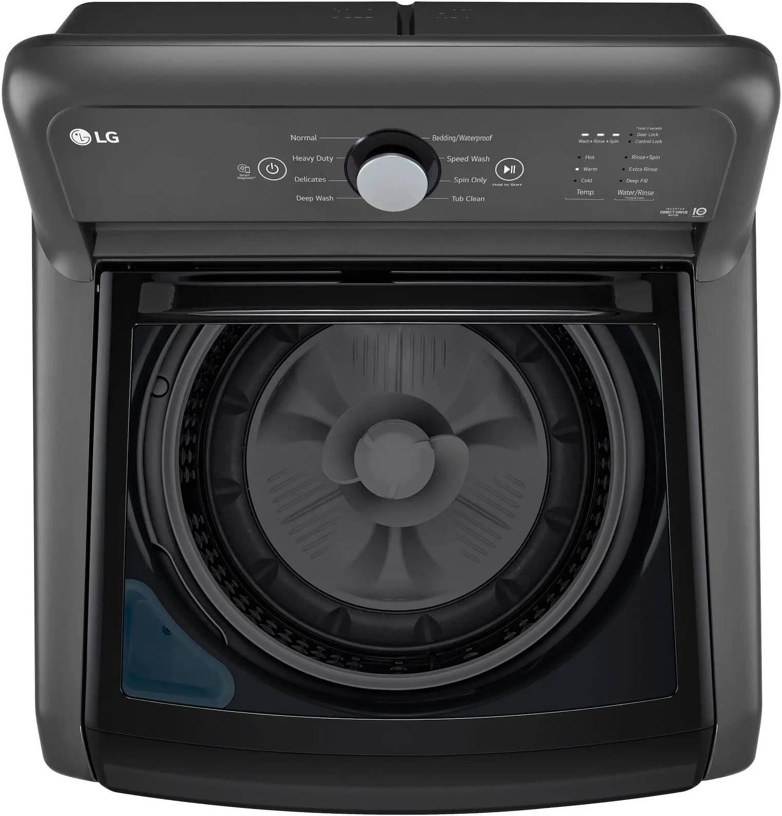 Package - LG - 4.1 Cu. Ft. High-Efficiency Top Load Washer with TurboDrum Technology and 7.3 Cu. Ft. Electric Dryer with Sensor Dry - Monochrome Grey