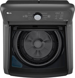Package - LG - 4.1 Cu. Ft. High-Efficiency Top Load Washer with TurboDrum Technology and 7.3 Cu. Ft. Electric Dryer with Sensor Dry - Monochrome Grey