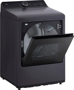 Package - LG - 5.5 Cu. Ft. High Efficiency Smart Top Load Washer with EasyUnload and 7.3 Cu. Ft. Smart Electric Dryer with Steam and EasyLoad Door - Matte Black