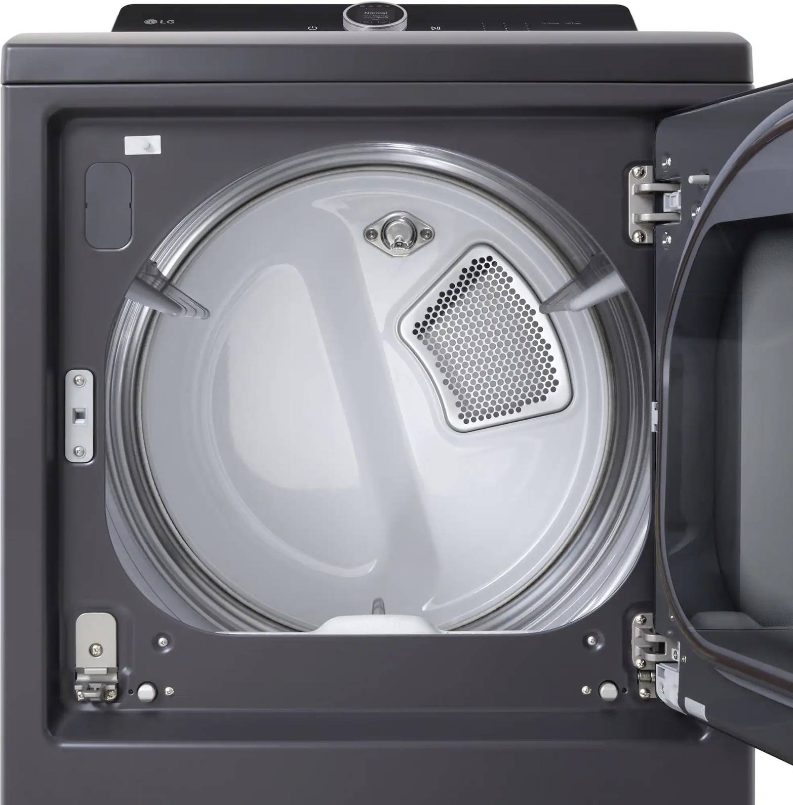 Package - LG - 5.5 Cu. Ft. High Efficiency Smart Top Load Washer with EasyUnload and 7.3 Cu. Ft. Smart Electric Dryer with Steam and EasyLoad Door - Matte Black