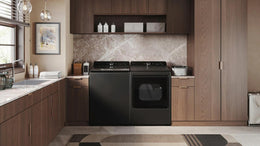 Package - LG - 5.5 Cu. Ft. High Efficiency Smart Top Load Washer with EasyUnload and 7.3 Cu. Ft. Smart Electric Dryer with Steam and EasyLoad Door - Matte Black