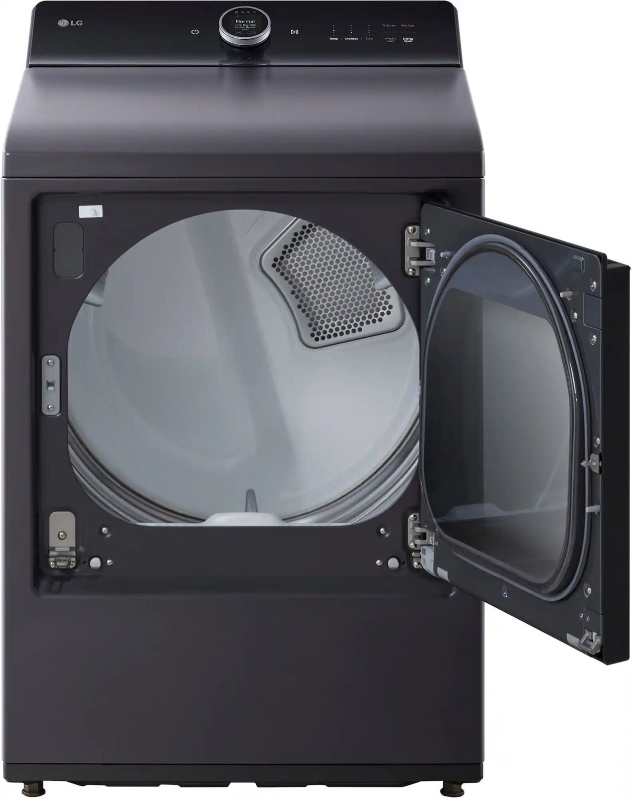Package - LG - 5.5 Cu. Ft. High Efficiency Smart Top Load Washer with EasyUnload and 7.3 Cu. Ft. Smart Electric Dryer with Steam and EasyLoad Door - Matte Black