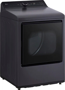 Package - LG - 5.5 Cu. Ft. High Efficiency Smart Top Load Washer with EasyUnload and 7.3 Cu. Ft. Smart Electric Dryer with EasyLoad Door - Matte Black