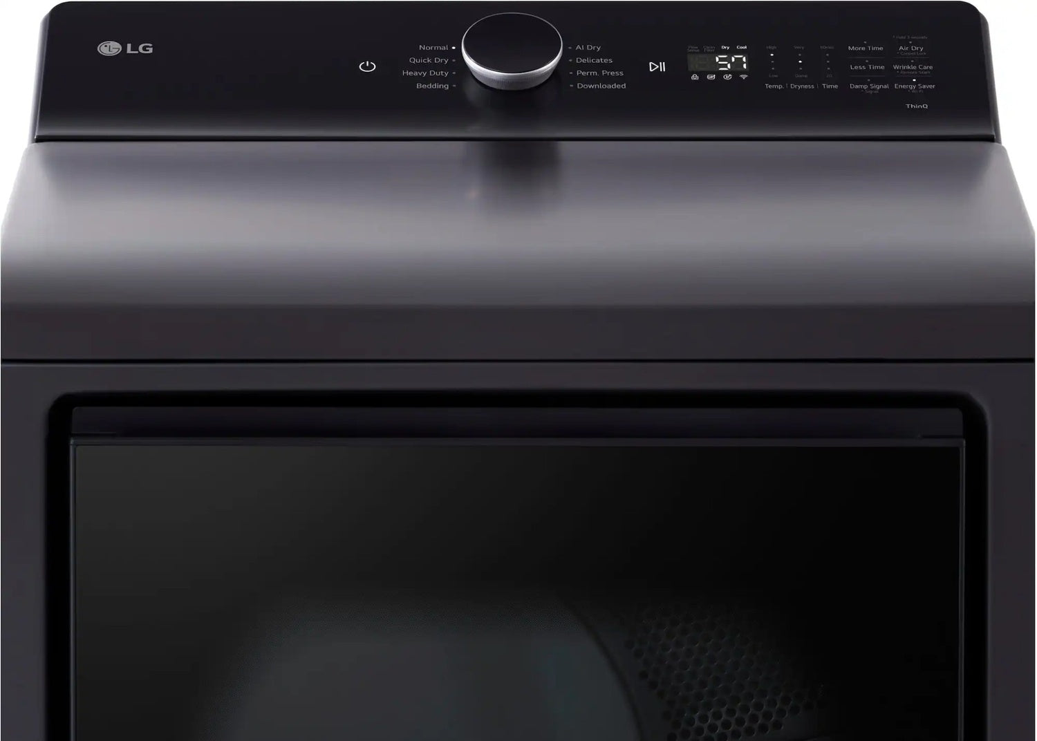 Package - LG - 5.5 Cu. Ft. High Efficiency Smart Top Load Washer with EasyUnload and 7.3 Cu. Ft. Smart Electric Dryer with EasyLoad Door - Matte Black