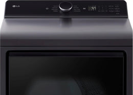 Package - LG - 5.5 Cu. Ft. High Efficiency Smart Top Load Washer with EasyUnload and 7.3 Cu. Ft. Smart Electric Dryer with EasyLoad Door - Matte Black