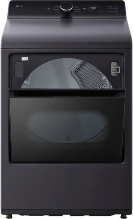 Package - LG - 5.5 Cu. Ft. High Efficiency Smart Top Load Washer with EasyUnload and 7.3 Cu. Ft. Smart Electric Dryer with EasyLoad Door - Matte Black