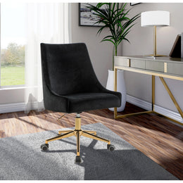 Meridian Karina Black Velvet Office Chair