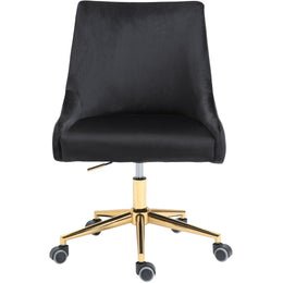 Meridian Karina Black Velvet Office Chair