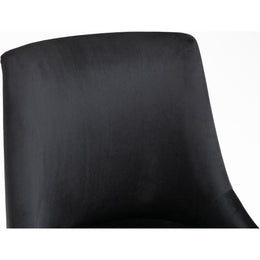 Meridian Karina Black Velvet Office Chair