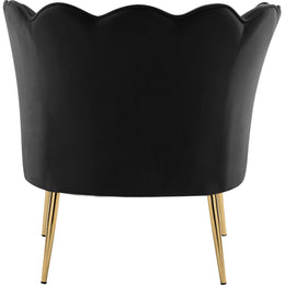 Meridian Jester Black Velvet Accent Chair