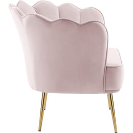 Meridian Jester Pink Velvet Accent Chair