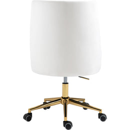 Meridian Karina Cream Velvet Office Chair