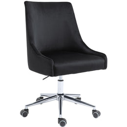 Meridian Karina Black Velvet Office Chair