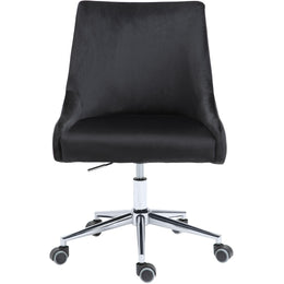 Meridian Karina Black Velvet Office Chair