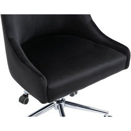Meridian Karina Black Velvet Office Chair