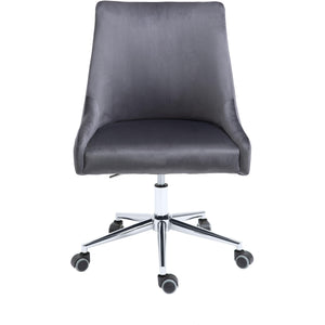Meridian Karina Grey Velvet Office Chair