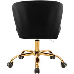 Meridian Finley Black Velvet Office Chair