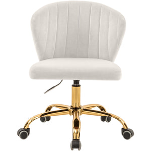 Meridian Finley Cream Velvet Office Chair