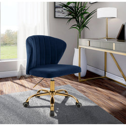 Meridian Finley Navy Velvet Office Chair