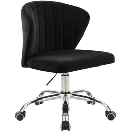 Meridian Finley Black Velvet Office Chair
