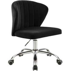 Meridian Finley Black Velvet Office Chair